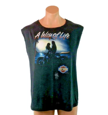 Camiseta Harley Davidson 3D Emblema A Way of Life Trineo Cobertizo Fleetwood Corte PA 1985 Foto 1 de 4