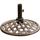 Hanover Umbrella Base 1.5-Dia W/ Stand Classic Weighted Weatherproof in Bronze