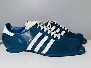 adidas Stuba Bayer Germany Gr. 13 Herren Sport Skischuh BLAU/weiß sehr SELTEN/VINTAGE - Bild 1 von 10