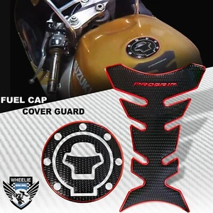 CHROME RED&BLACK PRO GRIP FUEL TANK PAD+GAS CAP COVER 97-03 GSXR-600/750/1000 - Picture 1 of 9