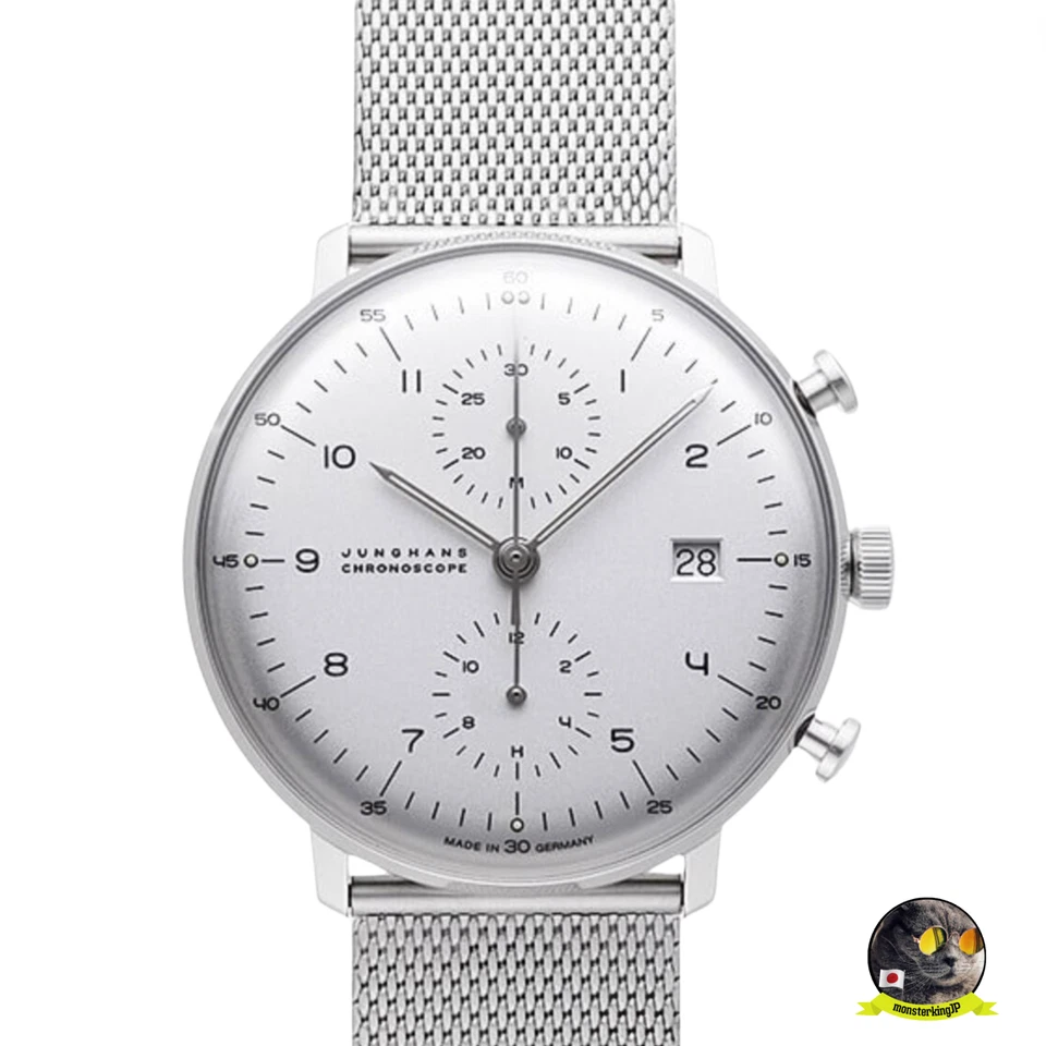 JUNGHANS Max Bill Chronoscope 027/4003.46 Auto 40mm Sapphire Crystal Outlet