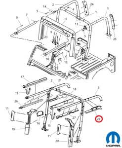 Original Mopar 55352869AB Sportlenkerpolster Cover Upper Left Jeep Wrangler - Picture 1 of 2