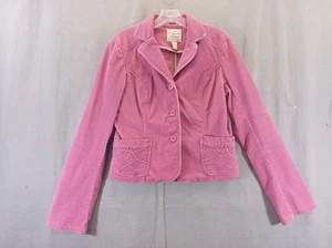 Aeropostale Sakko Damen L rosa Cord ungefüttert Knopfleiste Blazer - Bild 1 von 20