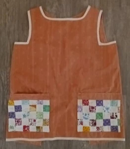 Vintage Handmade Smock-Like Cooking, Craft Apron Back Opening Front Pockets - Picture 1 of 2
