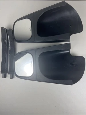 Par de espejos retrovisores de remolque personalizados Cipa 10501 negros deslizables - se adapta a Dodge Foto 1 de 4