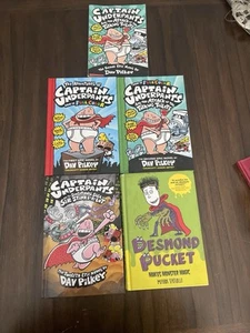 Lot of 5 Kids Chapter Books - Captain Underpants Full Color & Desmond Pucket - Picture 1 of 2