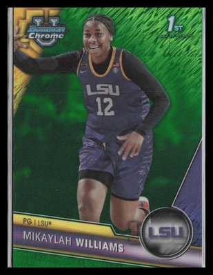 2023-24 Bowman U Chrome #4 Mikaylah Williams Green Shimmer Refractor #/99 - Image 1 of 2