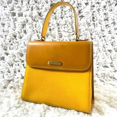 Bolso de Mano BURBERRY Cuero Amarillo Camel de Japón Foto 1 de 4