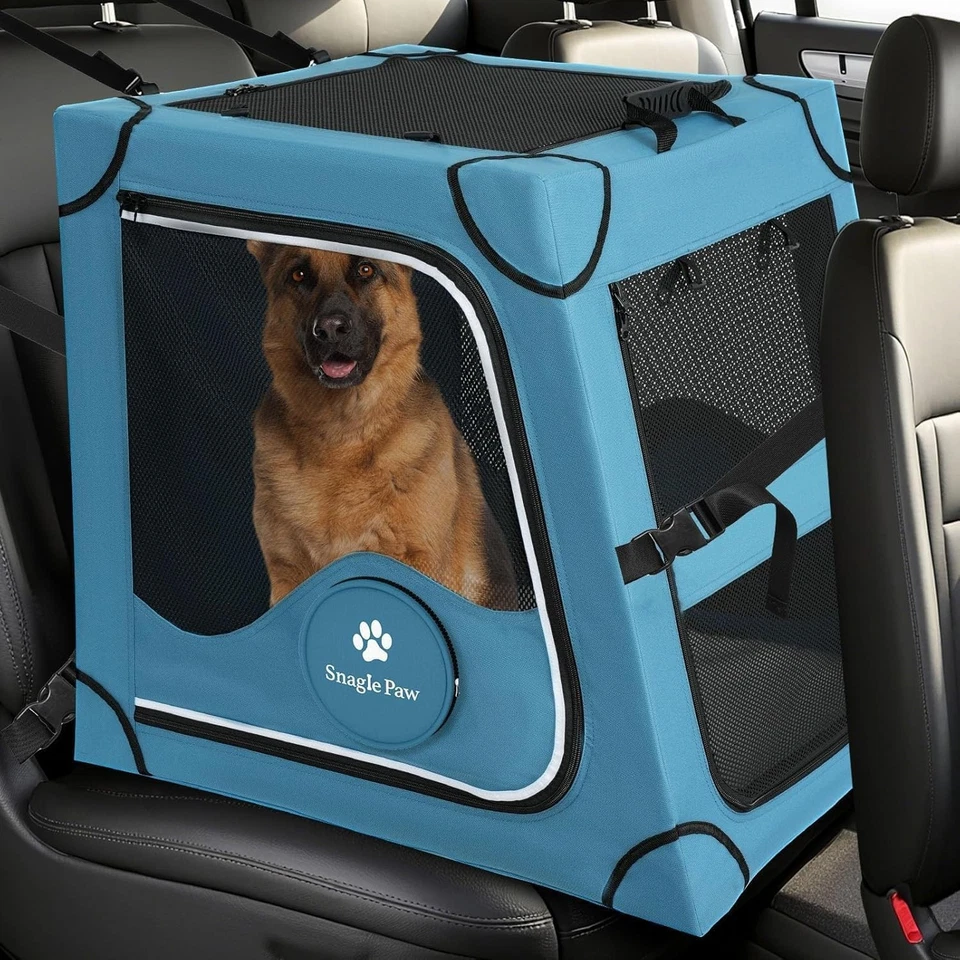 Faltbare Hundetransportbox Rückbank – stabile Auto-Reisebox mit Metallrahmen - Bild 1 von 4