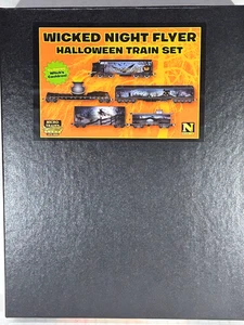 MICRO-TRAINS LINE N SCALE HOBO WICKED NIGHT FLYER HALLOWEEN TRAIN SET 99321385 - Picture 1 of 4