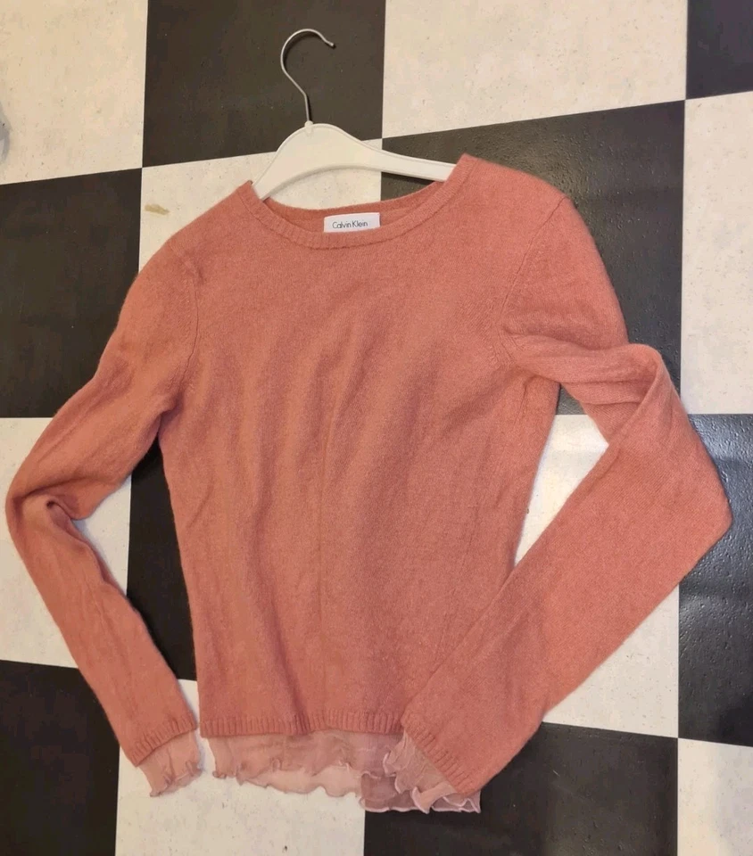 Warmer kuschelweicher Calvin Klein  Angora Pullover Angora Wolle - Gr. S   - Bild 1 von 4