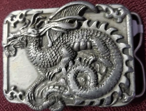 Pewter? Mythical Dragon Cosplay Brutalist Belt Buckle Suskiyou 1984 Movie Prop - Picture 1 of 7