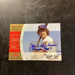 2006 Fleer Greats Joe Charboneau Super Joe Nicknames Auto Autograph Indians ! - Picture 1 of 9
