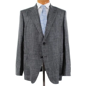 Zegna NWT Wool / Silk / Linen Blend Sport Coat Size 58R (48R US) In Grays - Picture 1 of 10