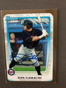 Minnesota Twins DAN GAMACHE autographed 2011 Bowman Gold