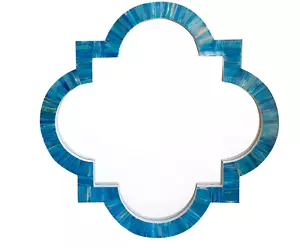 Mirror frame bone inlay Clover Handmade Bone Blue Home Décor Art - Picture 1 of 2
