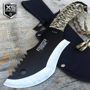 10" SURVIVAL Full Tang TACTICAL Black Hunting FIXED BLADE Camping Knife + SHEATH - Picture 1 of 4
