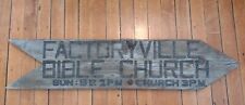 Church Wood Factoryville Bible Mi Wall Street Sign Sunday School Class