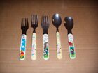 5 Pieces Vintage Disney Mickey Mouse Winnie The Pooh Bear Cutlery Lot