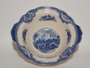 JOHNSON BROS OLD BRITAIN CASTLE BLU INSALATIERA FRUTTIERA PORCELLANA DIFETTO - Foto 1 di 7