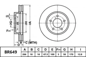 Bendix Ultimate Rear Brake Rotor for Subaru Impreza GC8, GC, GD, GDA, GF, GF8, G - Picture 1 of 2