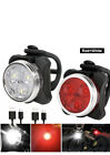 Led Mountain Mtb Bike Bicycle Front&rear Light Set Usb Rechargeable Waterproof