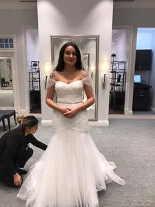 davids braut trägerloses Korsett Brautkleid - Bild 1 von 10