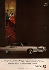Cadillac 1969 sedán de Ville ""The Splendor"" anuncio en color original - Imagen 1 de 1