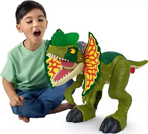 Imaginext Jurassic World Thrash Attack Dilophosaurus Dino Lights & Sounds - Neu in OVP - Bild 1 von 6