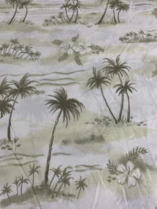 Pottery Barn Set Palm Tree Hibiscus Floral Beach TWIN Duvet Cover Sham 85” x 65" - Picture 1 of 12