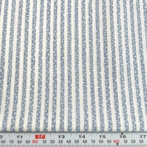 Vintage In The Beginning Fabrics Striped White & Blue Cotton By The Half Yard - Picture 1 of 2