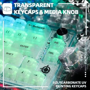 Mechanical Keyboard Hot Swappable 65% Wired DIY RGB Backlit Transparent With USB - Picture 1 of 33