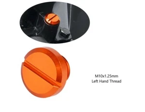 KTM  125 200 390 790 1190 Left Hand Thread Orange Mirror Blanking Plug (1 piece) - Picture 1 of 2