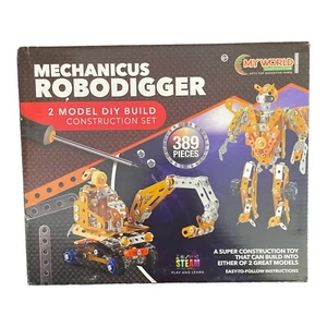 MY WORLD MECHANICUS ROBODIGGER - BUILD METAL PLAY VEHICLES CONSTRUCTION - 14F - Imagen 1 de 2