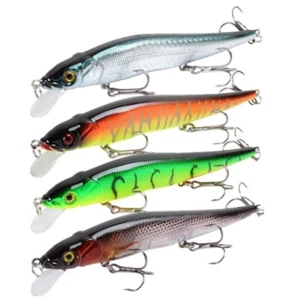 4PCS Crankbait Fishing Lure Deep Sinking Minnow Swimbaits Bass Wobbler Hard Bait - Picture 1 of 7