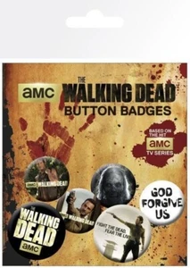 Walking Dead "Pin Badges" 6-pack - Foto 1 di 1