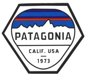 PATAGONIA CALIFORNIA USA 1973 FITZ ROY MOUNTAIN OUTDOOR DECAL STICKER SHIPS FREE - Picture 1 of 3