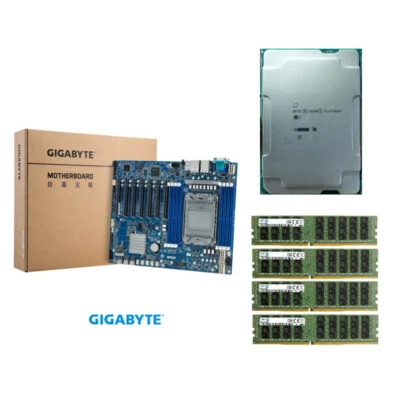 Gigabyte MU72 SU0 motherboard + W-3375 ES 38-Croe 2.1Ghz + samsung 16G DDR4 RAM - Bild 1 von 4