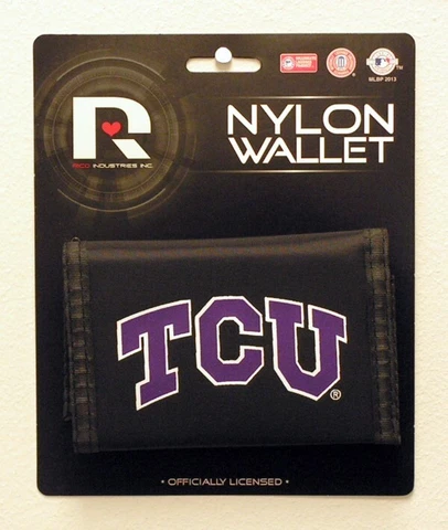 Texas TCU Horned Frogs Licensed Nylon Trifold Wallet FREE US SHIPPING Cover