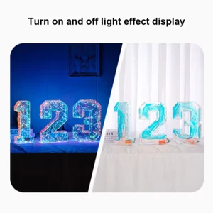 Hochzeit Geburtstag Party kreative LED Schnur 0-9 Digital Zahl Licht USB Lampe - Bild 1 von 3