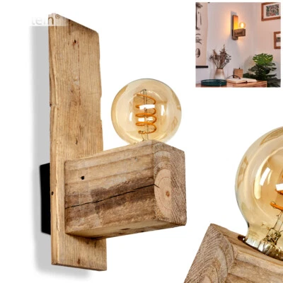 HOFSTEIN Lampade legno/nero soggiorno camera da letto effetto luce corridoio faretto parete lampade