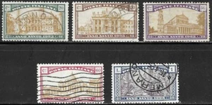 #B20-B24 Italy 20c+10c Thru 1L+50c Holy Year Semi-Postals (1924) Used; CV $117+ - Picture 1 of 1