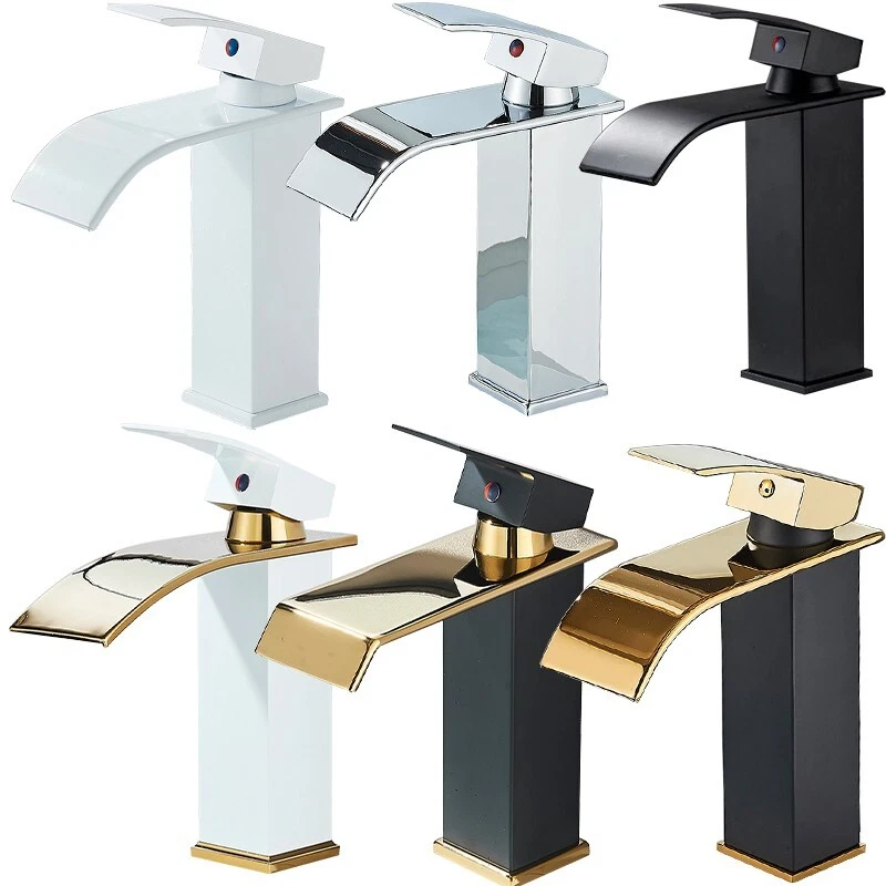 Waschtischarmatur Badarmatur Wasserfall Wasserhahn Bad Waschbecken Mischbatterie - Bild 1 von 1