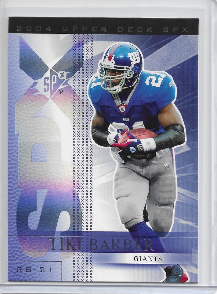 2004 Upper Deck SPx Football Tiki Barber Card # 65 New York Giants - Image 1 of 1