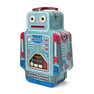 Suck UK Robot Lunch Box Brotdose Blech Roboter Metall Lunchbox - Picture 1 of 12