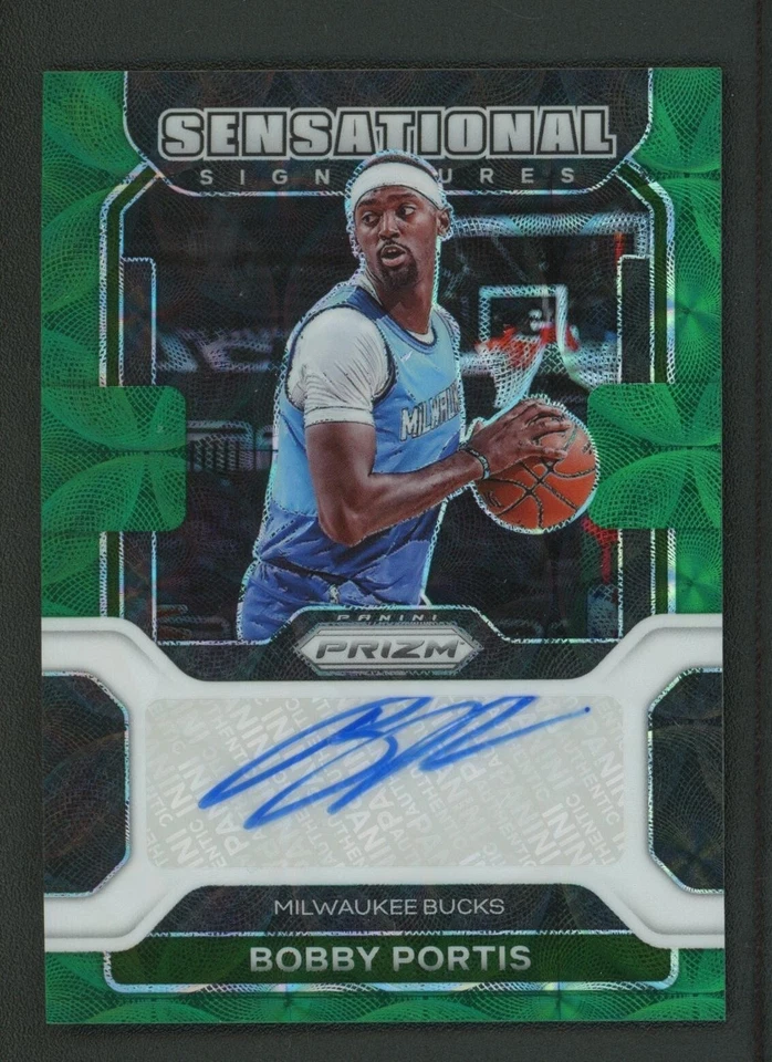 2021-22 BOBBY PORTIS 7/8 AUTO PANINI PRIZM SENSATIONAL SIGNATURES CHOICE GREEN - Image 1 of 2