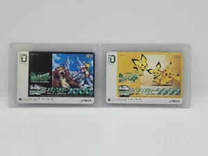 Pokemon JR Railway vintage cards set Japanese Entei Pikachu Pichu Movie 2000 - Picture 1 of 2