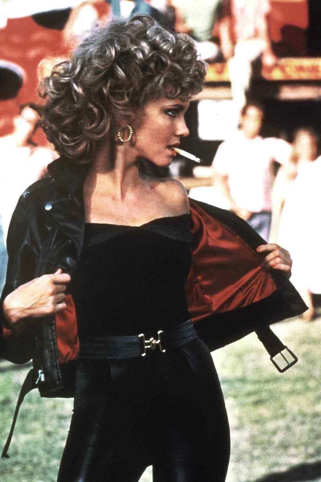 Olivia Newton-John in Leather as Bad Sandy in Grease Movie Photo Print Poster - Image 1 of 1