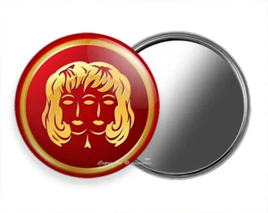 GEMINI ZODIAC HOROSCOPE LUCKY ASTRO SIGN HD POCKET PURSE MAKEUP MIRROR GIFT IDEA - Picture 1 of 1