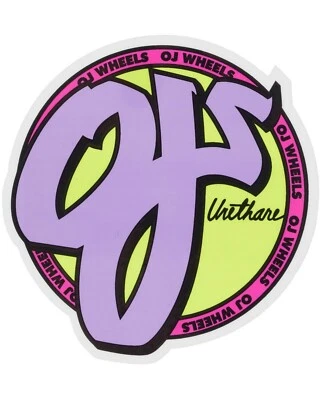 Santa Cruz OJ Wheels Skateboard Sticker Purple 3"